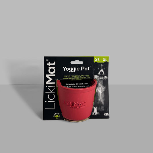 LickiMat YoggiePot 10x9 cm Rood